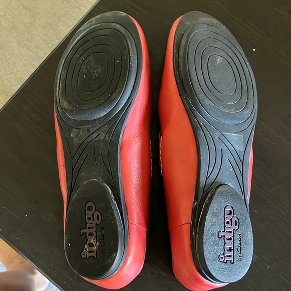 Indigo Size 11 Red Ballet Flats by Clark’s - Picture 3 of 3